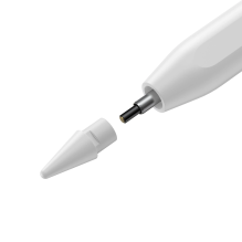 Baseus stylus with wireless charging for iPad white + replaceable tip