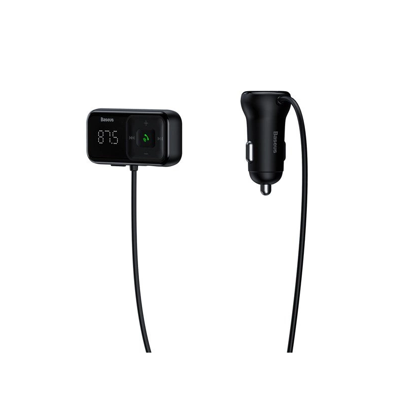 Wireless Bluetooth FM transmitter with charger Baseus S-16 (Overseas edition) - black