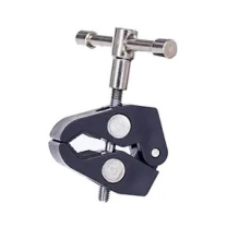 Clamping bracket for mounting accessories with 1 / 4 and 3 / 8 inch screw