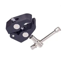 Clamping bracket for mounting accessories with 1 / 4 and 3 / 8 inch screw