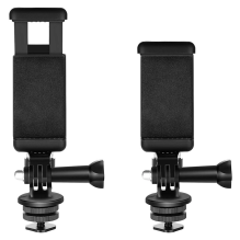 Phone / Sports Camera Holder with Adapter - Black