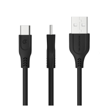 CABLE USB TYPE-C 3.1A SOMOSTEL SMS-BT02 3100mAh QUICK CHARGER QC 3.0 POWERLINE BLACK 2M