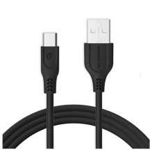 CABLE USB TYPE-C 3.1A SOMOSTEL SMS-BT02 3100mAh QUICK CHARGER QC 3.0 POWERLINE BLACK 2M