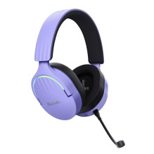 Trust GXT 491P FAYZO Headset Wired &amp; Wireless Head-band Gaming USB Type-A Bluetooth Black, Purple