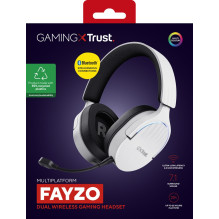 Trust GXT 491W FAYZO Headset Wired &amp; Wireless Head-band Gaming USB Type-C Bluetooth Black, White