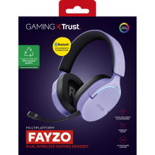 Trust GXT 491P FAYZO Headset Wired &amp; Wireless Head-band Gaming USB Type-A Bluetooth Black, Purple