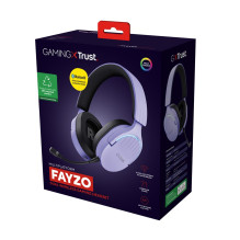 Trust GXT 491P FAYZO Headset Wired &amp; Wireless Head-band Gaming USB Type-A Bluetooth Black, Purple