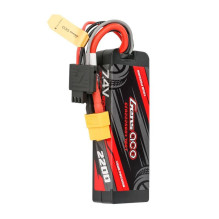 Lipo Gens ace G-Tech 2200 mAh 7,4 V 2S1P 60C GRP-76 kietojo korpuso baterija su XT60 kištuku