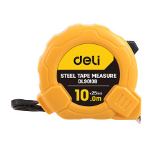 Steel Measuring Tape 10m / 25mm Deli Tools EDL9010B (yellow)