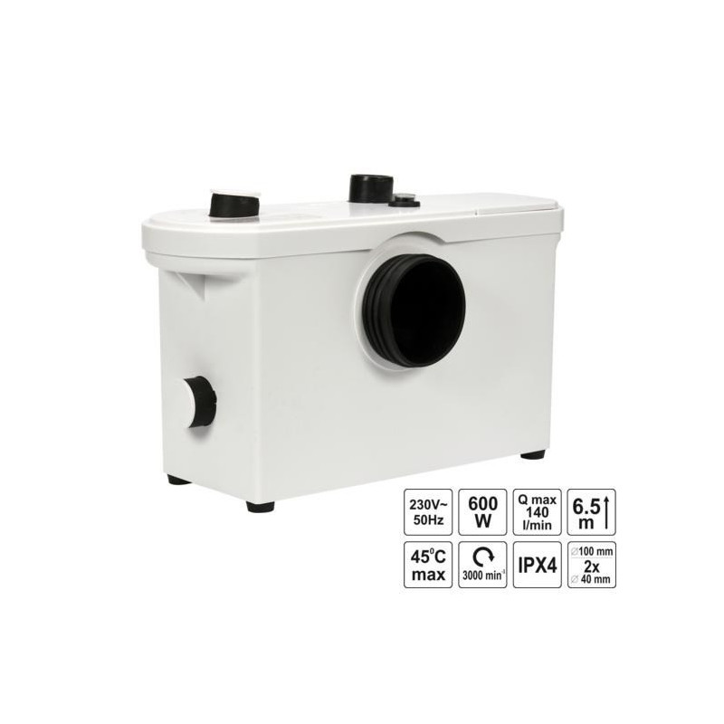 WAVE WC PUMP 600W WITH GRINDER