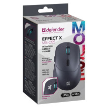 MOUSE DEFENDER EFFECT X MS-095 RF BLACK 1600dpi 6P