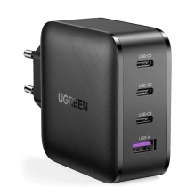 Ugreen fast charger GaN PPS 65W USB / 3x USB Type C QC 3.0 Power Delivery SCP FCP AFC (gallium nitride) black (CD224 707