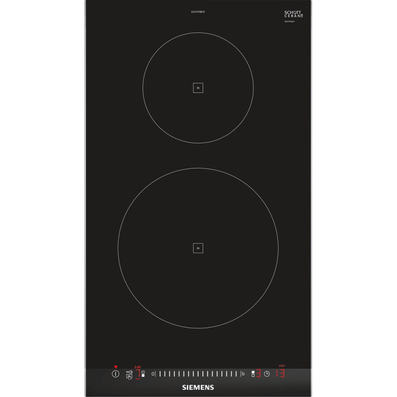 Siemens EH375FBB1E hob Black Built-in Zone induction hob 2 zone(s)