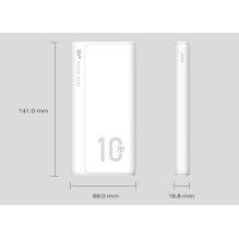 Išorinė Baterija - Silicon Power QP15 10000 mAh 2x USB QC 3.0 1x USB-C PD Balta