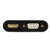 Vaizdo Adapteris - Gembird A-VGA-HDMI-02 - 0,15 m - Juoda