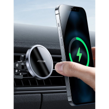 Joyroom Car Magnetic Holder Qi Wireless Inductive Charger 15W (MagSafe Compatible for iPhone) Black (JR-ZS240)