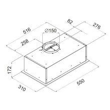 Gartraukis - CIARKO S-Box 55 135W Išmetimo / Recirkuliacijos Juodas