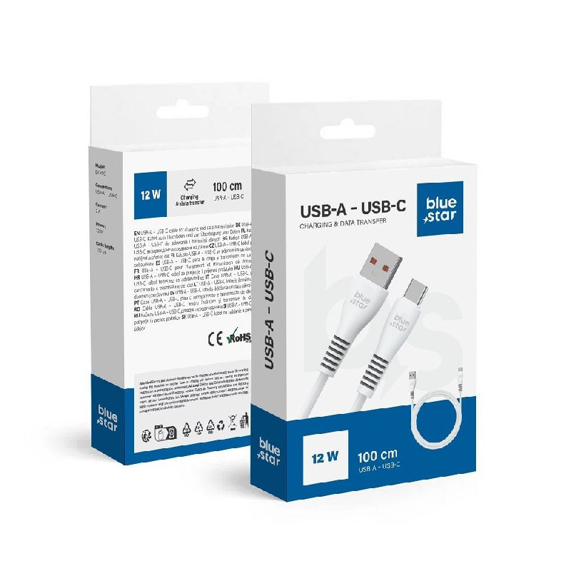 USB cable Blue Star (DC99C) type-C (12W 2A) 1m white