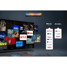 TCL C65 Serie C6 Smart TV QLED 4K 75' 75C655, garso Onkyo su žemųjų dažnių garsiakalbiu, Dolby Vision – Atmos, Google TV