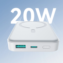 Powerbank Joyroom JR-W020 20W 10000mAh MagSafe + USB-C - USB-C cable 0.25m - white