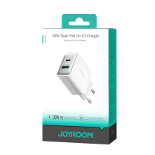 Joyroom JR-TCF15 network charger USB-C / USB-A 30W - white