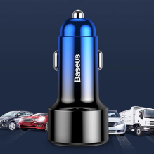 Baseus Magic Series Dual QC - Quick Charge 3.0 car charger 2x USB 45W 6A black (CCMLC20A-01)