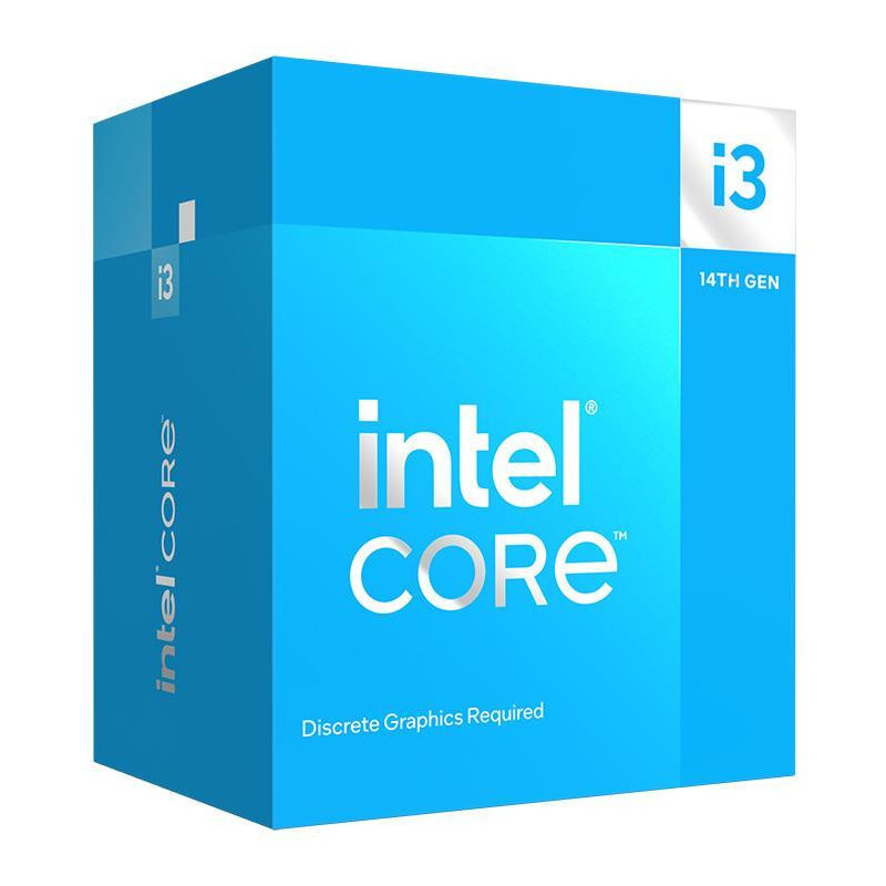 CPU, INTEL, Desktop, Core i3, i3-14100, Raptor Lake, 3500 MHz, Cores 4, 12MB, Socket LGA1700, 60 Watts, GPU UHD 730, BOX