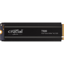 SSD, CRUCIAL, T500, 1TB, M.2, PCIe Gen4, NVMe, 3D NAND, Rašymo greitis 6800 MB/s, Skaitymo greitis 7300 MB/s, TBW 600 TB