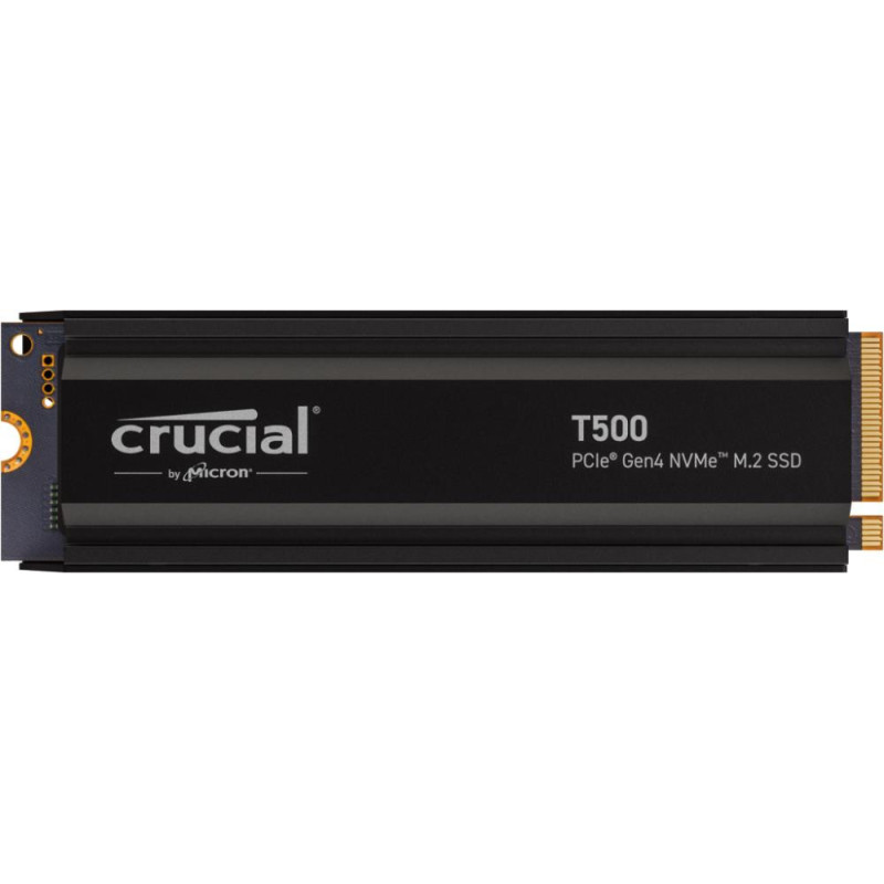 SSD, CRUCIAL, T500, 1TB, M.2, PCIe Gen4, NVMe, 3D NAND, Rašymo greitis 6800 MB/s, Skaitymo greitis 7300 MB/s, TBW 600 TB