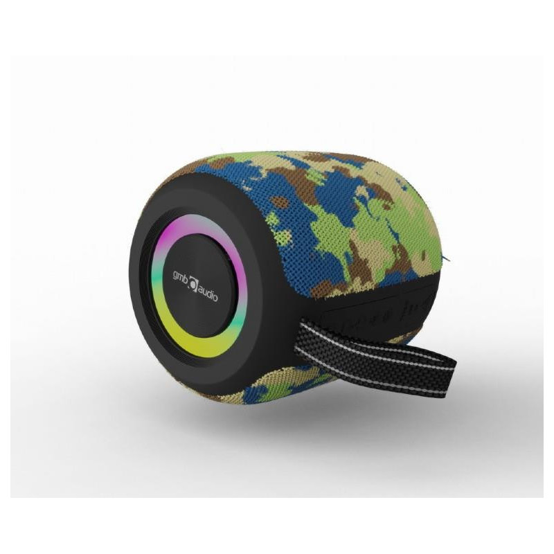 Portable Speaker, GEMBIRD, Camouflage, Portable / Wireless, Bluetooth, SPK-BT-LED-05-CM