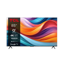 TV Set, TCL, 85&quot;, 4K / Smart, QLED, 3840x2160, Wireless LAN, Bluetooth, Google TV, Grey, 85T7B