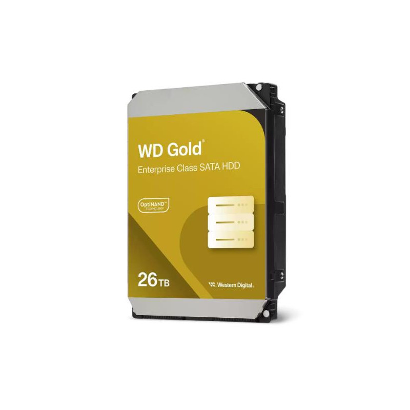 HDD, VAKARŲ SKAITMENIS, Auksinis, 26TB, SATA, 512 MB, 7200 aps./min., 3,5', WD261KRYZ