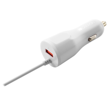 CANYON car charger C-033 2.4A / USB-A built-in Lightning White