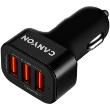 CANYON car charger C-06 3.1A / 3USB-A Black