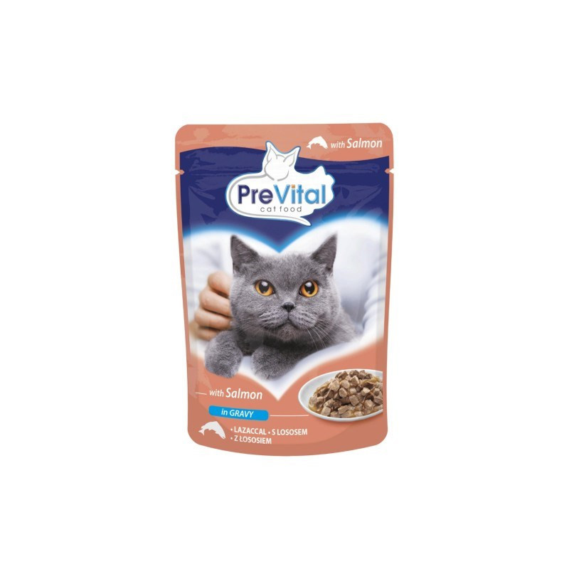 PREVITAL Salmon in gravy - wet cat food - 100g