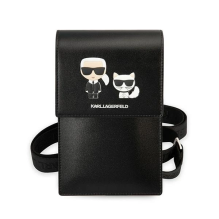 Karl Lagerfeld Torebka KLWBSAKCHSK czarny / black Embossed Ikonik Karl &amp; Choupette