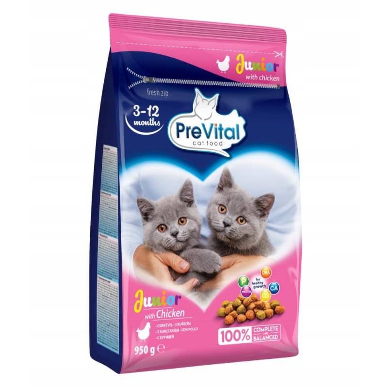 PREVITAL Junior Chicken - dry cat food - 950g