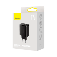 Baseus Compact charger 3x USB 17W black (CCXJ020101)