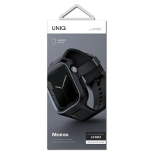 Uniq Monos 2 in 1 Strap + Case for Apple Watch 45 / 44mm - Black