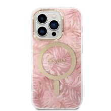 Guess MagSafe case + charger set for iPhone 14 Pro 6.1&quot; - pink