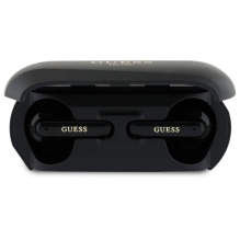 Guess Elongated Metallic Printed Logo Bluetooth TWS Headphones + Docking Station - Black