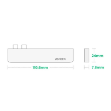 HUB Ugreen 60559 2x USB-C / USB-C PD (Thunderbolt 3, 100W, 4K 60 Hz, 10 Gbps) / HDMI 4K 30 Hz / 3x USB 3.0 for MacBook P