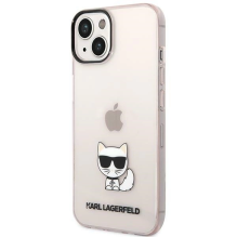 Karl Lagerfeld Transparent Choupette Body Case for iPhone 14 Plus / 15 Plus 6.7&quot; - Pink