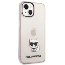 Karl Lagerfeld Transparent Choupette Body Case for iPhone 14 Plus / 15 Plus 6.7&quot; - Pink