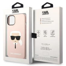 Karl Lagerfeld Silicone Karl`s Head Case for iPhone 14 / 15 / 13 6.1&quot; - pink