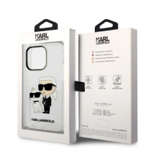 Karl Lagerfeld Glitter Karl&amp;Choupette Case for iPhone 14 Pro Max 6.7&quot; - Transparent