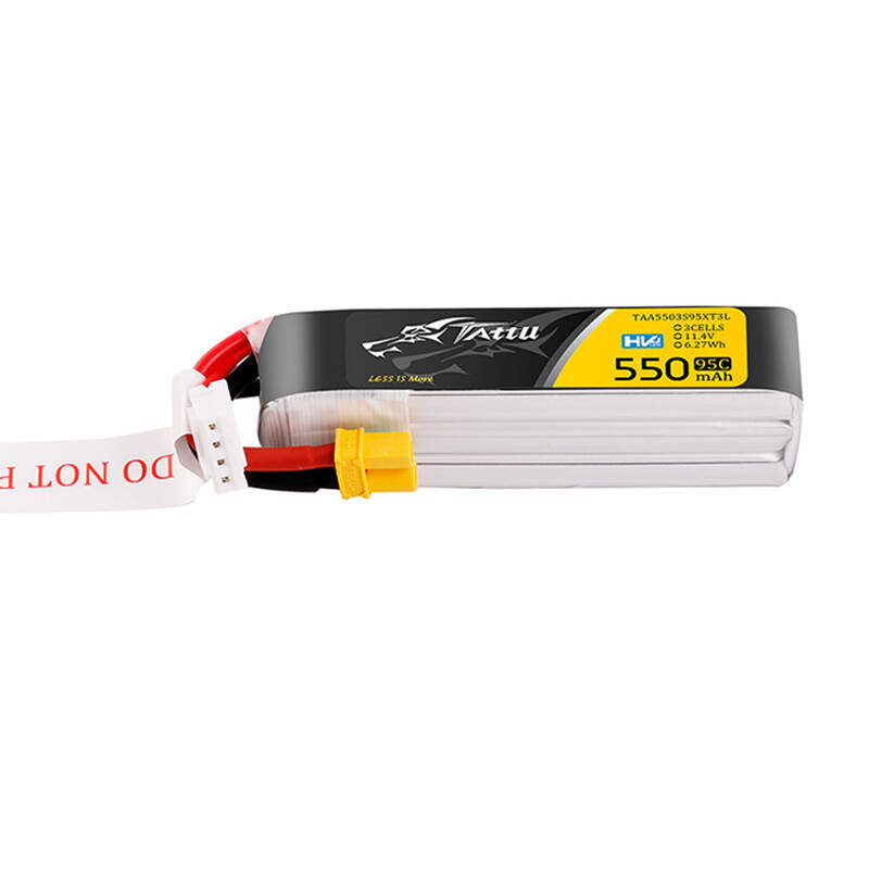 Tattu 3s 550mAh 95C 11.4V HV Lipo Battery with XT30 Plug Long-Pack