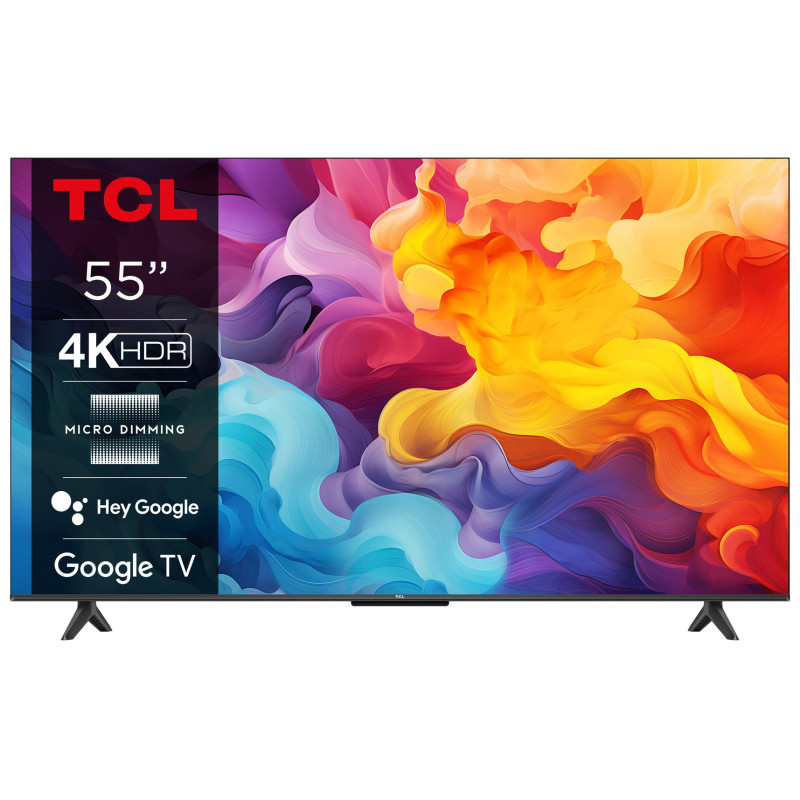 Televizorius - TCL P655 55&quot; 4K LED Google TV Juodas