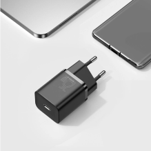 Baseus Super Si fast network charger Quick Charge 3.0 Power Delivery 25W 3A + Cable USB Type C - USB Type C 3A 1m black 