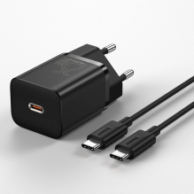 Baseus Super Si fast network charger Quick Charge 3.0 Power Delivery 25W 3A + Cable USB Type C - USB Type C 3A 1m black 